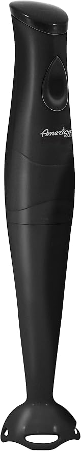 Elite Gourmet EHB2425B Immersion Hand Blender, 1-Touch, 150W, Black | Doubles as mixer and chopper for everyday cooking