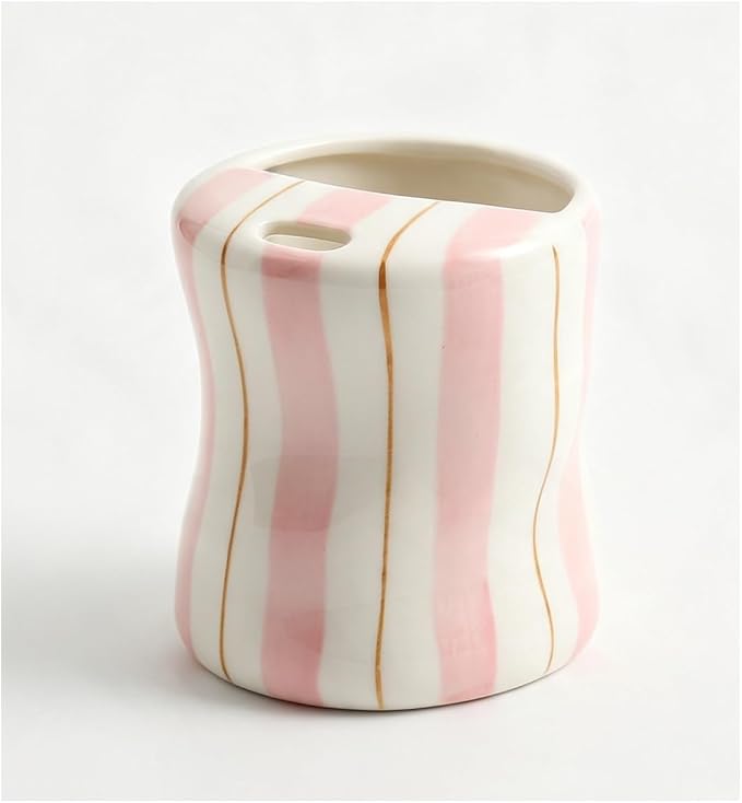 Espresso Cups Ceramic Coffee Mug Series European Striped Dot Coffee Cup And Saucer Mug Cake Plate Afternoon Tea Set Tea Cup And Saucer (Pink2)