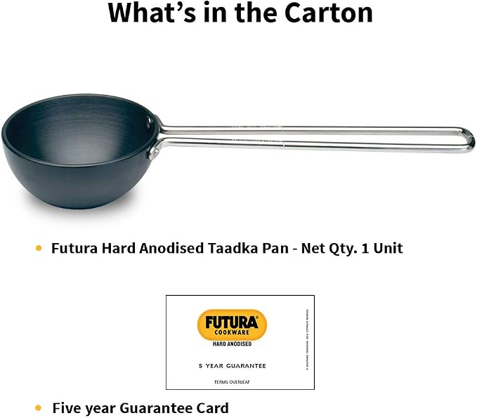 FUTURA Anodised Heating Pan, 4.72 IN, Black