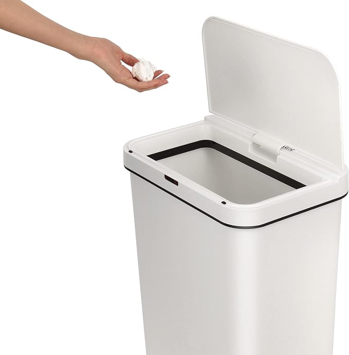 Simpli-Magic 13 Gallon (50L) Motion Sensor Touchless Trash Can – Automatic Hands-Free Garbage Can for Kitchen, Home, Office