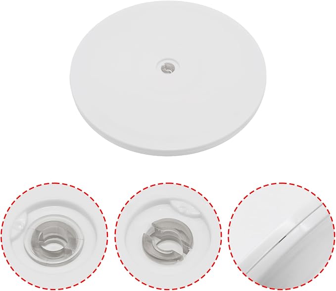 1Pcs White Acrylic Lazy Susan 8 Inch Turntable Organizer Bearings | Mini Lazy Susan, Small Lazy Susan Turntable, 360° Rotating Swivel Plate for Spice Rack, Cosmetic, Cake, Pantry, DIY Display