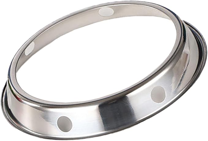 Universal Wok Ring Stand - Sturdy Stainless Steel Support for Woks, Fits Most Home Kitchens & Restaurants, Top Diameter: 7.7 in/Bottom Diameter: 9.8 in 1-Pack