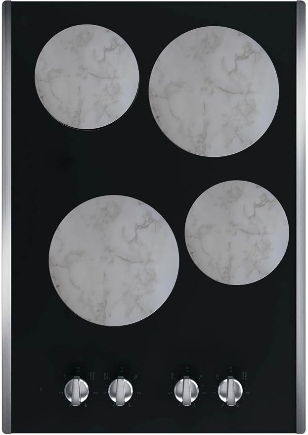 Kerixi Electric Stove Burner Covers Range Top For Expanding Counter Space Stovetop Decor (White Marble)