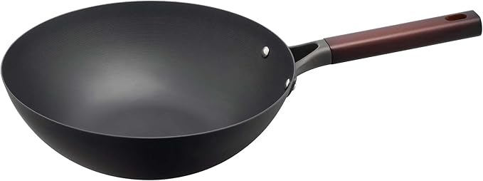Helen's Asian Kitchen Pre-Seasoned Carbon Steel Wok, 12-Inch Stir Fry Pan