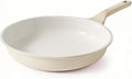 SENSARTE Nonstick Ceramic Frying Pan 12.5-Inch, Healthy Non Toxic Skillet, Induction Compatible Omelet Pan with Heat Resistant Handle, PTFE/PFAS-Free, Cream White