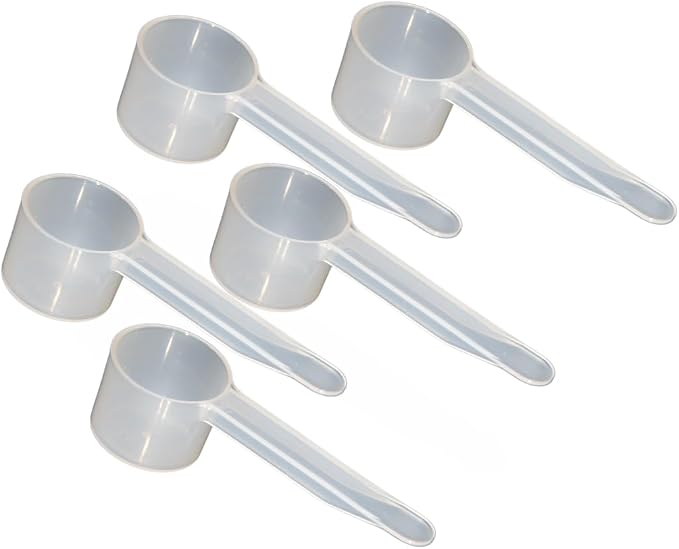 5 Gram Scoop for Creatine, Powders, Cooking, Recipes, Lab, Food Grade, Meets FDA Standards, USA Made - The Nature Of Beauty Brand (5-Pack)