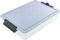 Farberware Snacklebox 7.8 x 12.7 Inch Plastic Cutting Board Lid with 7 Compartments and Locking Handles - Portable Snack Organizer for Charcuterie, Travel, Picnics, and On-the-Go Snacking