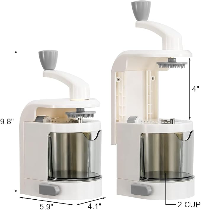 Badelite Vegetable Spiralizer 4-IN-1 Rotating Blade Veggie Spiralizer Zucchini Noodle Maker with Strong Suction Cup Spiral Vegetable Cutter Slicer - White