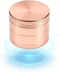 2.5-Inch Zinc Alloy Spice Grinder, Compact Portable Design with Storage Compartment, Essential Kitchen Tool - rose gold