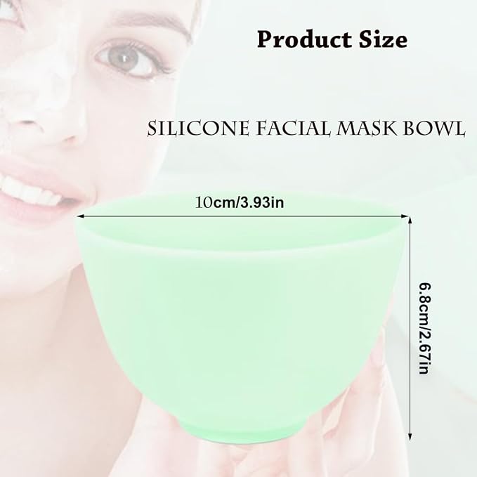 10 Pack Green Silicone Mixing Bowls for Estheticians, Facial Prep | Batch-ready for stations, soft flexible build, non-stick surface and quick rinse care, suited to clay, creams and hair color