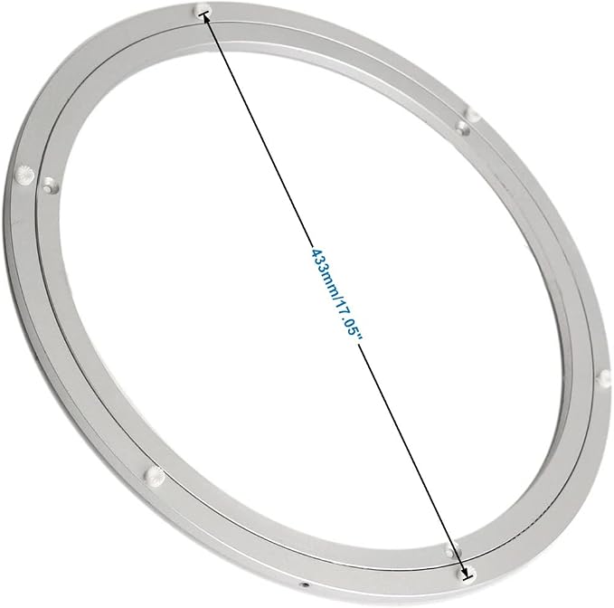 Aluminum Heavy Duty Lazy Susan Rotating Turntable Bearing Swivel Plate Hardware for Dining-Table (18 inch（10mm）)