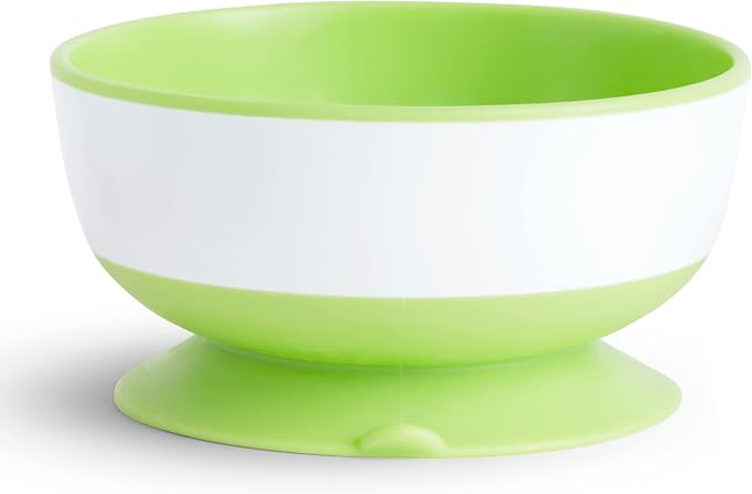 Munchkin Stay Put Suction Bowls for Baby and Toddler,Blue/Green/Purple,3 Count (Pack of 6)