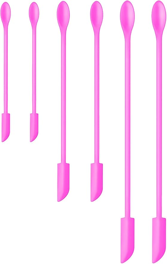 Silicone Spatula Set 6Pcs, Mini Jar Scraper for Makeup & Food | Mini spatulas reach every last drop in jars and bottles, reducing waste for food, cosmetics and personal care products.