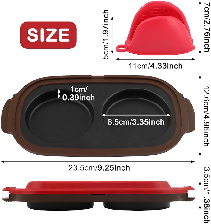 Microwave Egg Cooker, 2 Cavity Microwave Egg Poacher