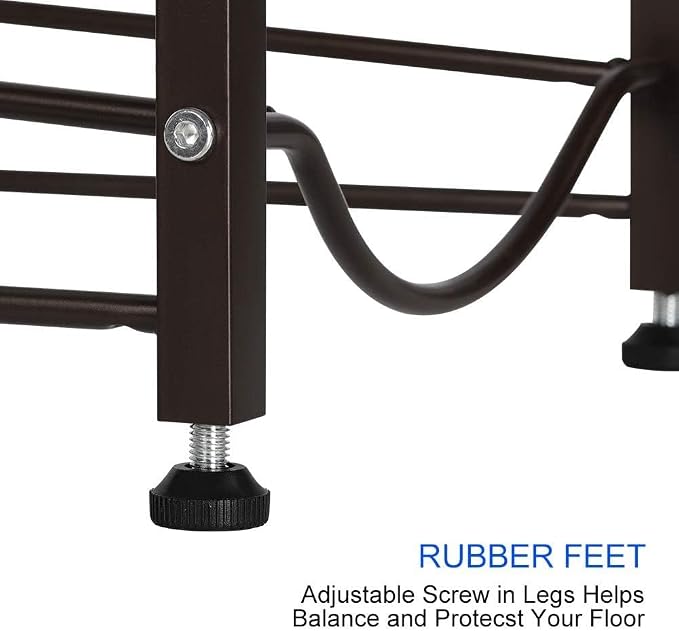 SEHERTIWY 5 Gallon Water Jug Holder Water Bottle Storage Rack, 4 tier water cooler jug rack, 5 gallon water jug stand, 5 Gallon Water Bottle Holder(4 Tier, Dark Brown) | 4-Tier Dark Brown,Heavy-Duty Steel,Rustproof,Easy Assembly,Floor Protection,Save S...