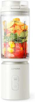 LUMENA THE KITCHEN PB1 17oz Personal Blender for Smoothies & Shakes, USB-C Rechargeable, BPA-Free, 6-Point Stainless Steel Blades, Cordless Portable Blender (CREAM WHITE)