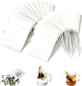 Tea Bags For Loose Leaf Tea 100PCSNon-Woven Fabric Tea Filter, Disposable empty Tea Bags Suitable For Coffee, Spices And Small Tea Bags For Brewing (White, 3.2inch x 4.0inch)