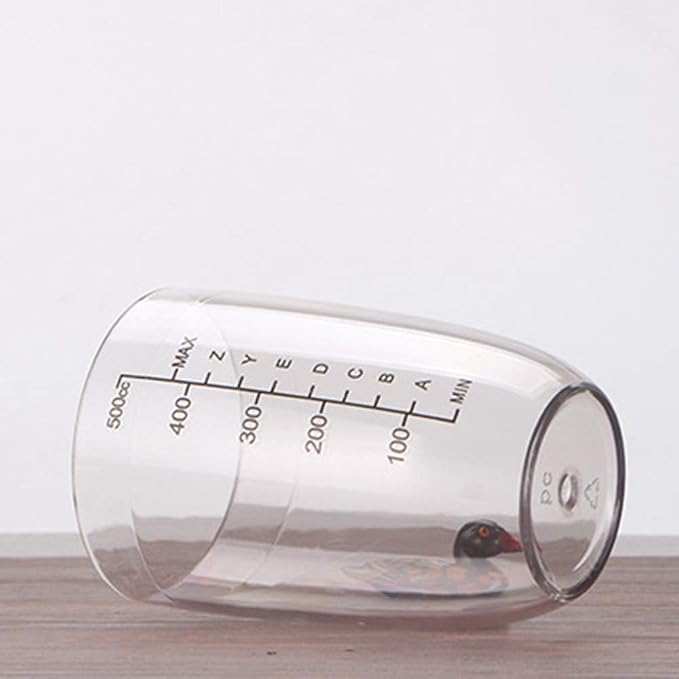 Plastic Cocktail Shaker,Drink Mixer Hand Shaker Cup with Scales,Transparent (1, 17 oz / 500cc)