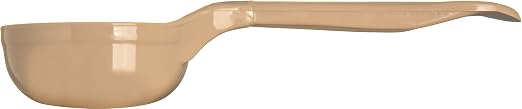 Carlisle FoodService Products Measure Miser Plastic Measuring Spoon with Short Handle, 2 Ounces, Beige, 1 Count (Pack of 1)