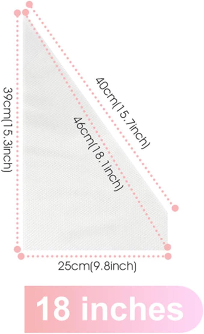 VolksRose 100Pcs Disposable Piping Bags, 18 inch Anti Burst and Non-Slip Pastry Bags, Thicken Cake Decorating Bags Icing Piping Bags for Cake Cupcakes Cookies Frosting, White