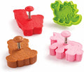 Mrs. Anderson's Baking Animal Cookie Cutters, Set of 4, Spring-Action Embossing Cutters For Cookies, Fondant, And Pastry Dough