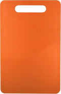 Fotouzy Plastic Utility Cutting Board with Handles, Food Safe PP Material, BPA Free, Dishwasher Safe, Thick Chopping Board, Large Size, Easy Grip Handle, for Kitchen (Orange)
