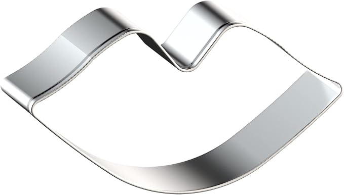 Valentines Lips Kiss Cookie Cutter Cookie Cutter Set in Assorted Sizes - 5 Inch, 4 Inch, 3 Inch, 2 Inch - 4 Piece - Stainelss Steel