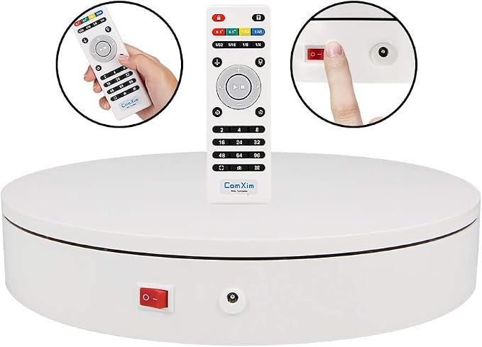 12.6In/32cm Rotating Platform, 350lbs Capacity Motorized Electric Turntable, Heavy Duty Motorized Rotating base, Large Motorized Rotating Display Stand,Photography Turntable with Remote