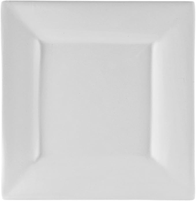 10 Strawberry Street 6" Catering Square Appetizer Plate, Set of 12