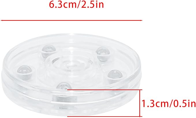 4Pcs Clear Acrylic Lazy Susan 2.5 Inch Turntable Organizer Bearings | Mini Lazy Susan, Small Lazy Susan Turntable, 360° Rotating Swivel Plate for Spice Rack, Cosmetic, Cake, Pantry, DIY Display