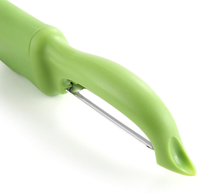 Spring Chef Swivel Vegetable Peeler with Soft Grip Handle, Set of 2, Green | Premium Potato Peeler w/ Ultra Sharp Stainless Steel Blades, Multifunctional Veggie Peeler for Apple, Carrot, Cucumber, Fruit