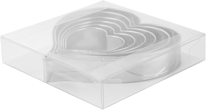 MrCookie Heart Cookie Cutters Set, 6pc Stainless Steel