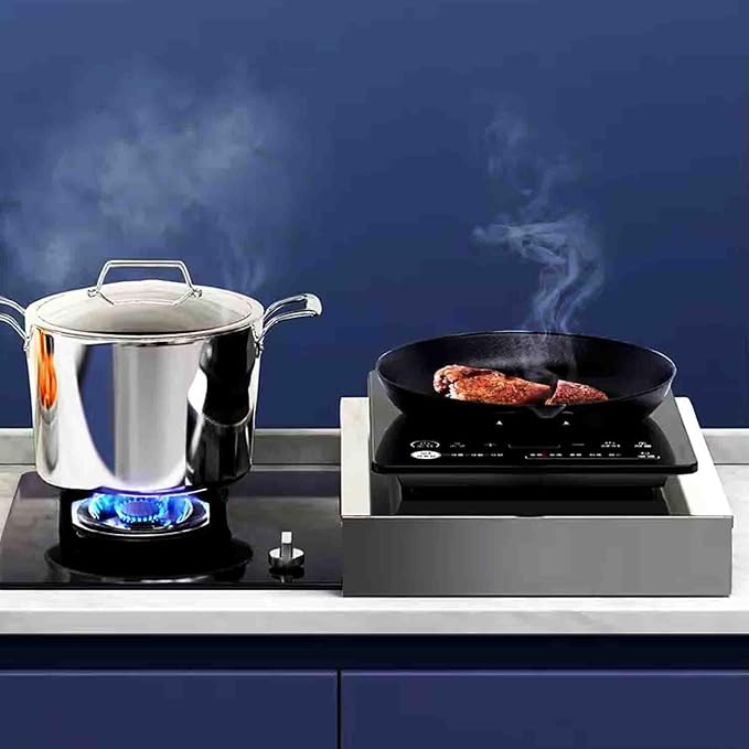 HJJKKH Stove Top Cover - Stainless Steel Stovetop Noodle Board for Cooktop RV Sink Electric Stove - L14.6" x W21.3" x H2.76"