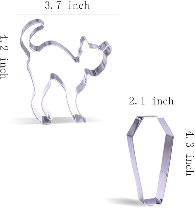 Large Halloween Cookie Cutter Set - 7 Piece - Stainless Steel