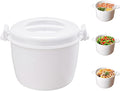 Microwave Rice Cooker, BPA-Free Rice Cooker Microwave, Cook Rice, Steam Vegetables & Reheat Meals, Dishwasher Safe for Dorm, Office & Small Kitchen (1.8L)