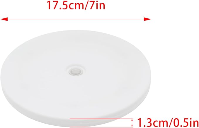 2Pcs White Acrylic Lazy Susan 7 Inch Turntable Organizer Bearings | Mini Lazy Susan, Small Lazy Susan Turntable, 360° Rotating Swivel Plate for Spice Rack, Cosmetic, Cake, Pantry, DIY Display