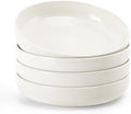 famiware Milkyway 33 oz Pasta Bowls Set of 4, Matte White | Double Reactive Glaze, Scratch-Resistant Stoneware Salad Bowls, Stackable, Dishwasher & Microwave Safe, Lead-Free