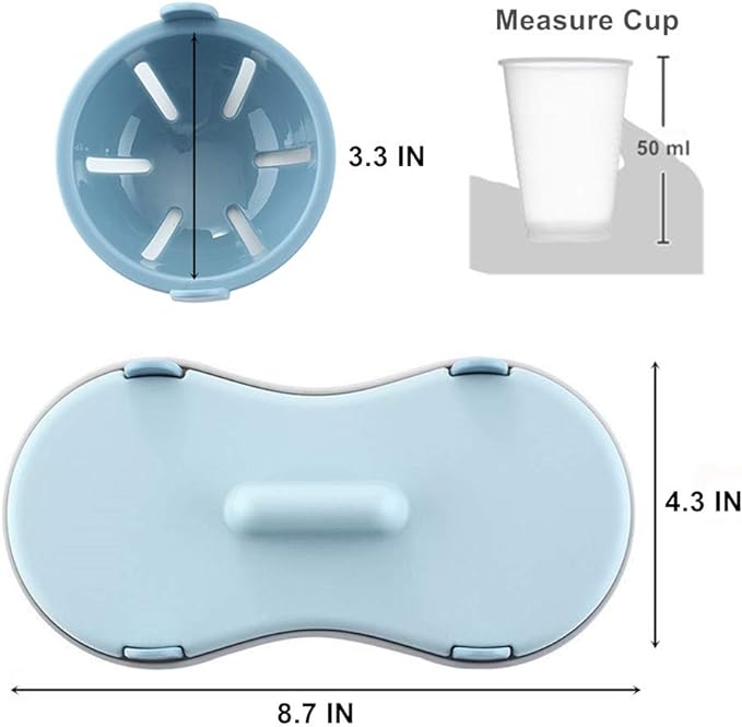Egg Poacher Microwavable, Egg Steam with Measure Cup Dishwashable, Egg Maker Poached Egg Steamer Kitchen Gadget