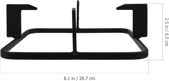 Uonlytech Gas Stove Burner Covers Cast Iron Wok Support Ring, 20. 7cm Square Gas Burner Rack Stove Trivets Cooktop Range Pan Holder Stand Stove Rack for Kitchen Camping Gas Cooker Cast Iron Wok