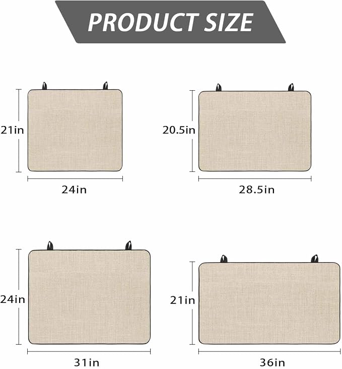 Stove Top Covers for Electric Stove 31x24 Inches, Vintage Cream HeatResistant Glass Cooktop Protector, Farmhouse Retro Solid Color Linen Texture Ceramic Stovetop Countertop Covers Mat, Oven Cover