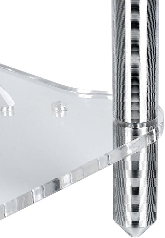 Fosi Audio Acrylic Amplifier Rack for Cooling Fan, Sturdy Audio Equipment Rack for Home Theater, HiFi and AV Component Rack, Ventilated Speaker Stand for Studio and Audio Devices