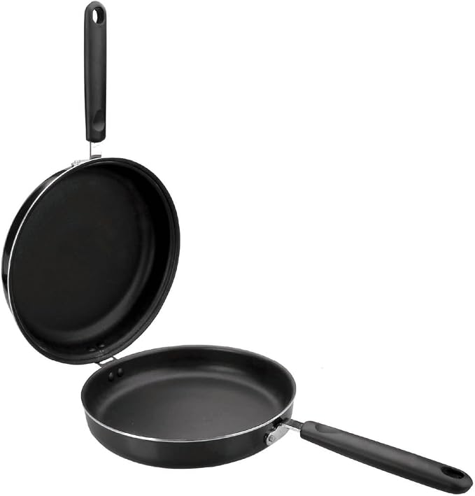 IBILI Nonstick Double-Sided Omelette Pan 9.4 Inch | Made in Spain | Frittata Frying Pan for Easy Flipping, Reinforced Cast Aluminum, PFOA-Free, Food-Grade, Induction Compatible, pancake Maker