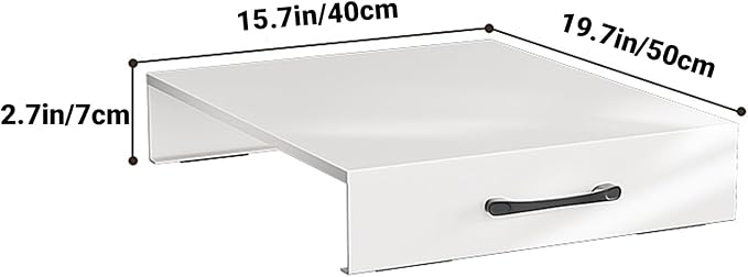 Noodle Board Stove Cover with Handles, Gas Stove Cover Board Carbon Steel Stove Top Covers for Gas and Electric Stove Range Expanding Kitchen Space (White, 15.7"Lx19.7"Wx2.7"H)