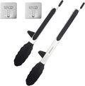 Kitchen Tongs with Silicone Tips 12-9Inch Stainless Steel Tongs for Cooking Heat Resistant Silicone Cooking Tongs Perfect for Grilling, Salad, and Canning,Link 2ps (black)
