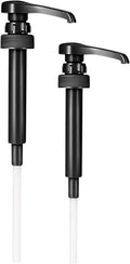 Syrup Pump, Compatible with 750ml Torani, Davinci & Skinny, 2-Pack, Black | Leak-free, 1/4oz precision pump with locking nozzle. Great for coffee bar accessories, dirty soda stations & dessert sauces