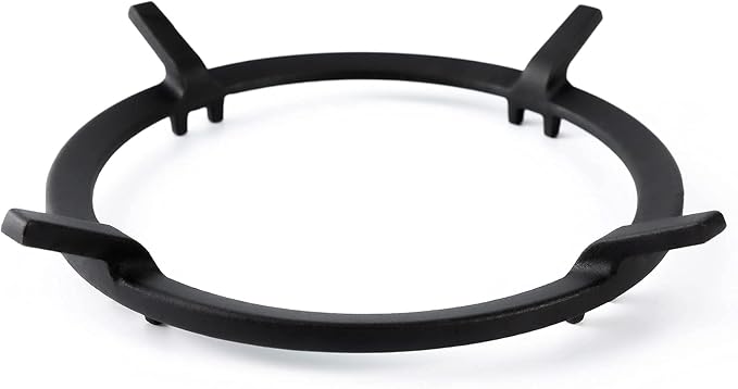 Charbrofire Wok Ring, Wok Support Ring Gas Stove Parts Compatible with GE Stove Cast Iron Burner Grate Stand W10216179 Whirlpool Kitchenaid Samsung Bosch Jenn Air Kitchen 7 Inch Stove Accessories