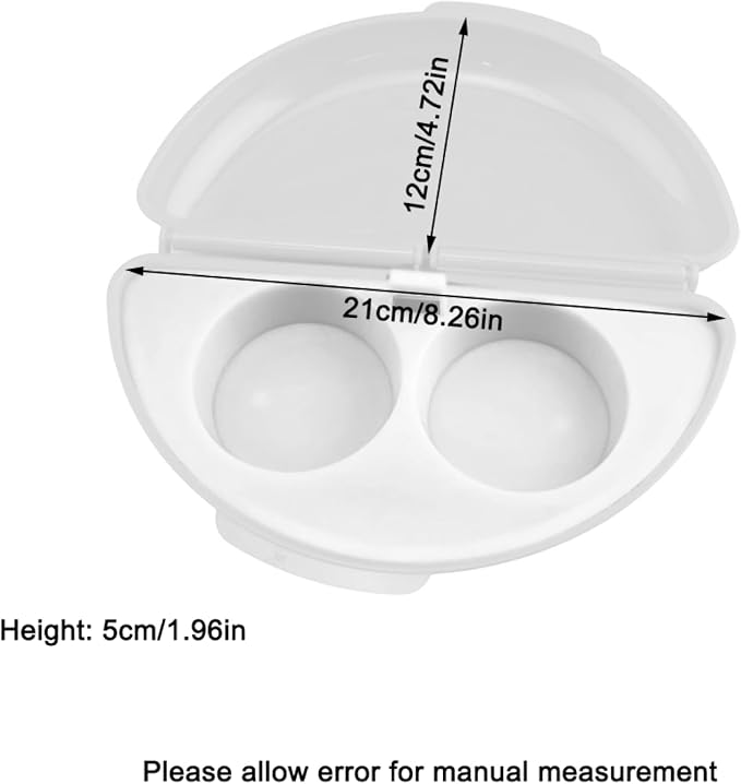 TopHomer 2 Cavity Easy Egg Breakfast Cooker, Microwave Omelet Pan and Egg Poacher - Egg Maker Easy to Use and Non-Stick Breakfast Egg Cookware (White)