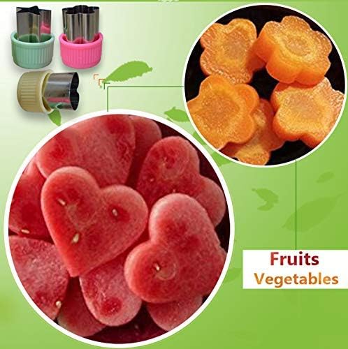 laxizar 9 pcs Cookie Cutters Fruit Cutter Mini Vegetable Cookie Stamps Mold