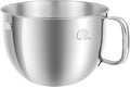 6QT Mixer Bowl for KitchenAid 6QT Bowl Lift Stand Mixers | Food Grade 304 Stainless Steel, Ergonomic Handle, Fit for KitchenAid Professional 600 & Epicurean 6QT Bowl Lift Stand Mixers