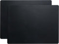 2Pcs Black Silicone Placemats, 15.7"x 11.8" - Kitchen Counter & Baking Silicone Mats